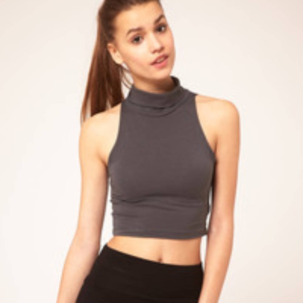 American Apparel Turtle Neck Croptop